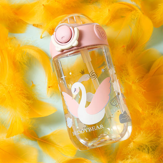 杯具熊梦幻草原儿童潮酷学饮杯可爱卡通吸管杯男女宝宝便携式水杯 商品图6