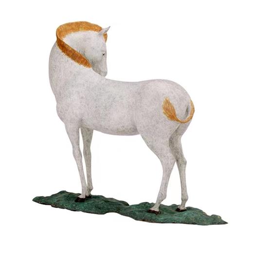 【6F】阿斯蒙迪+陈灵平青铜马摆件原创艺术品限量生肖马 商品图2