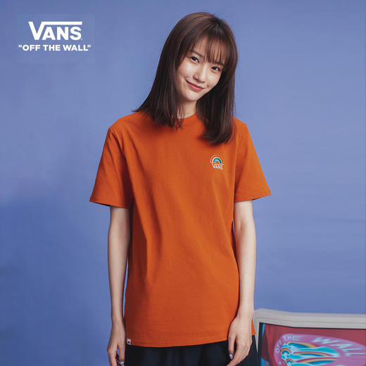 VANS小脏橘趣味图案彩虹印花男女情侣短袖T恤VN0A54INUXS 商品图0