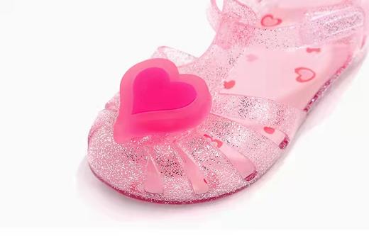 韩国ozkids发光爱心果冻凉鞋 商品图3