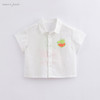 马克珍妮夏装新款 男童鳄鱼短袖衬衫 儿童棉麻衬衣220605 商品缩略图0
