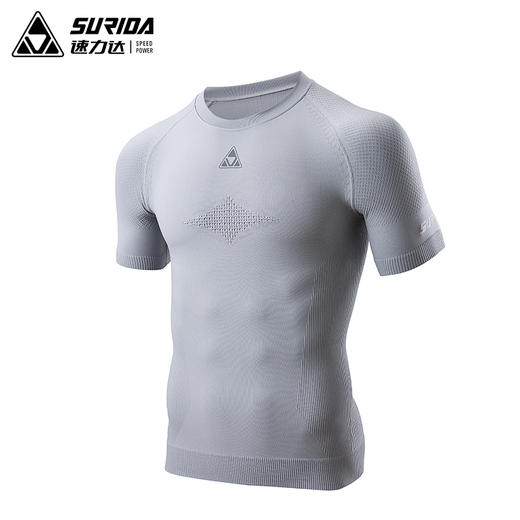 速力达SURIDA护芯2.0健身服男户外跑步春季紧身衣速干压缩短袖/短裤 商品图3