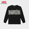 VANS黑色斑马纹印花男女情侣长袖T恤VN0A7TOFBLK 商品缩略图0