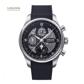 宇联（UNION GLASHÜTTE）德国手表 贝利士系列镂空月相计时码表 男士机械腕表 D009.425.17.057.00