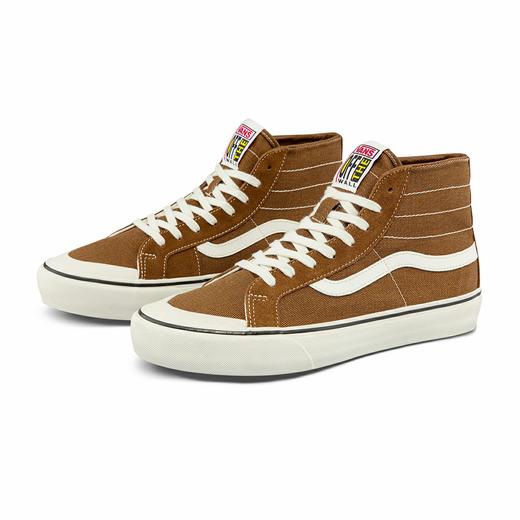 VANS棕色侧边条纹男女SK8-Hi板鞋运动鞋VN0A4BX2B6T 商品图1