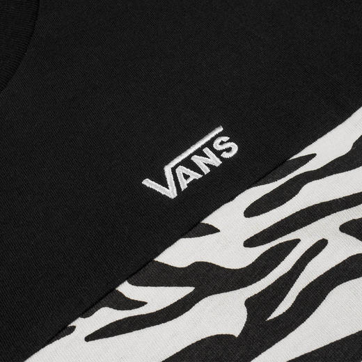 VANS黑色斑马纹印花男女情侣长袖T恤VN0A7TOFBLK 商品图3