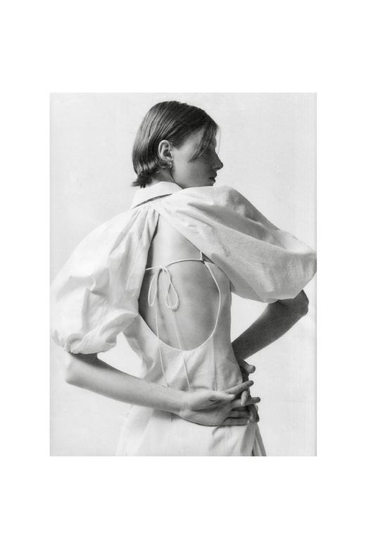 Ashlyn 象牙白FAWN花苞短袖抽褶衬衫 商品图6