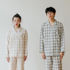 MUJI风 日式纯棉格子睡衣两件套 双层纱 宽松家居服 可外穿 商品缩略图9