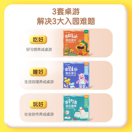 我的第一套入园适应力系列桌游 解决3大入园问题，让孩子吃好 睡好 玩好限时秒杀 商品图1