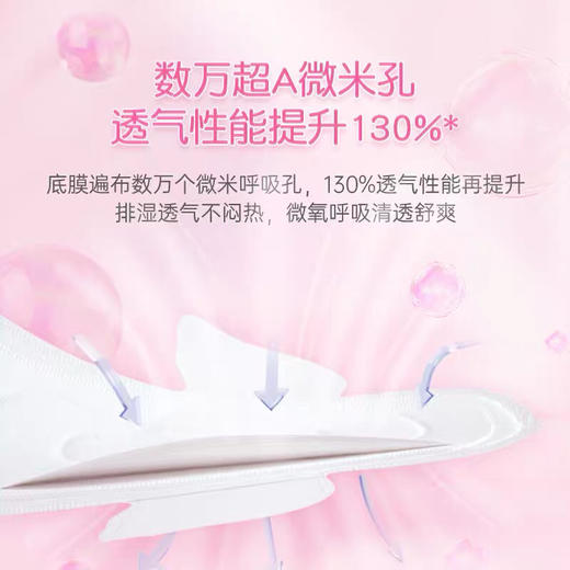 七度空间夜用极薄透气云感棉卫生巾9片 商品图5