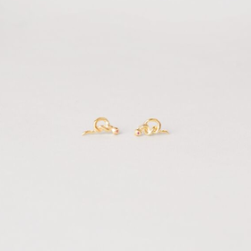 北京仓｜ Monsieur-Puces Illy-红宝石 蛇形 耳钉［法国设计师］