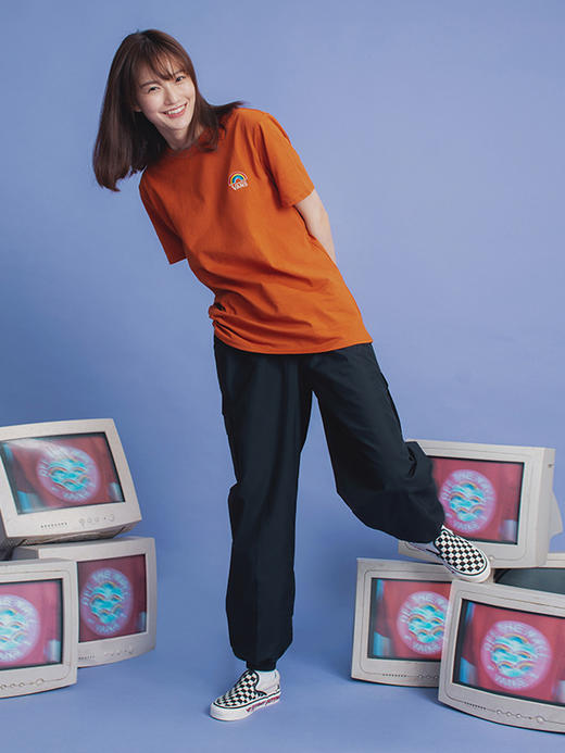 VANS小脏橘趣味图案彩虹印花男女情侣短袖T恤VN0A54INUXS 商品图4