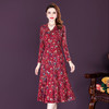 女春秋装印花连衣裙气质大码时尚裙 NSM8639 商品缩略图1
