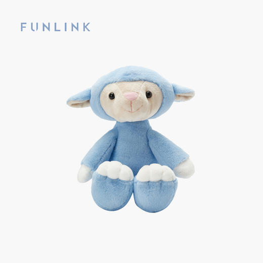 FUNLINK蓝色柔软精致安抚动物小猪小鸭小熊公仔毛绒玩偶情侣玩具61IK0540 商品图2