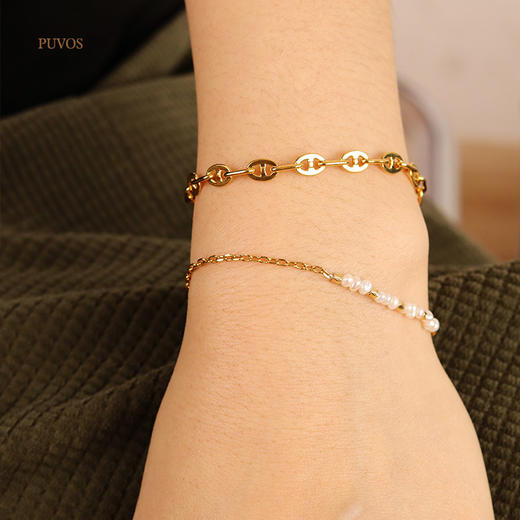 预售|PUVOS普沃斯新款 设计师款创意简约猪鼻孔小众百搭手链 .潮快闪[福利品] 商品图5