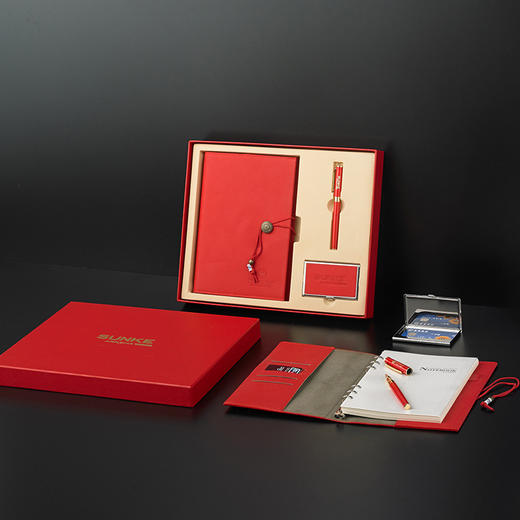 活页记事本名片夹本子3件套 企业礼品套装a5笔记本套装定/制logo 商品图6