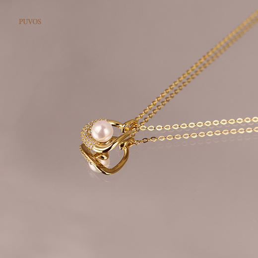 预售|PUVOS普沃斯新款 复古天然zhen珠轻奢5A锆石镶嵌时尚气质百搭高级感项链 .潮快闪[福利品] 商品图7