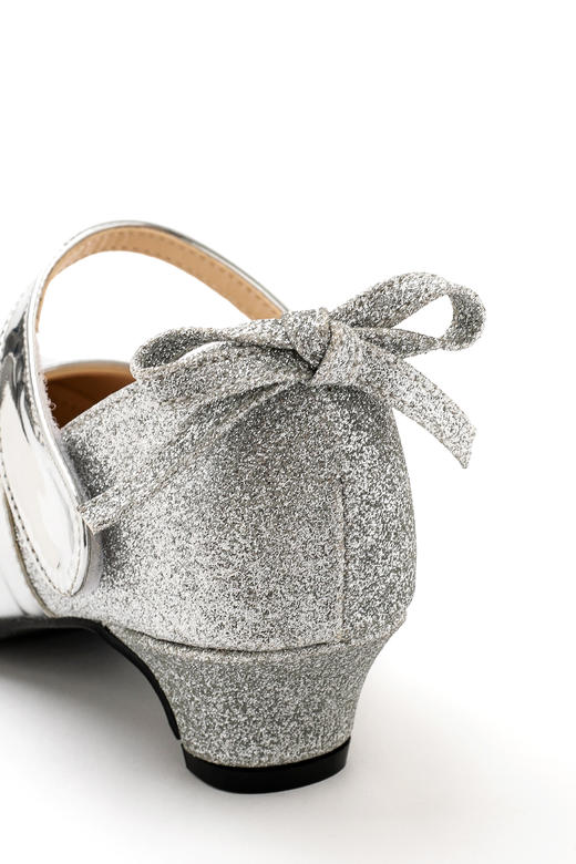 PureShare 亮面银色小高跟皮鞋 商品图8