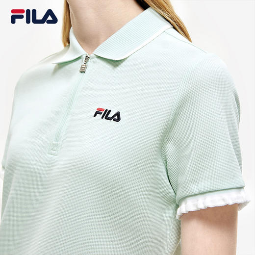 FILA斐乐	女子连衣裙2022夏季新款休闲显瘦运动POLO领连衣裙F11W228301F 商品图4
