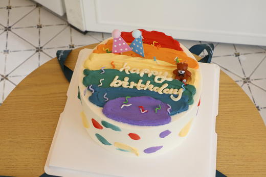 ins彩虹蛋糕（配小熊蜡烛） 商品图1