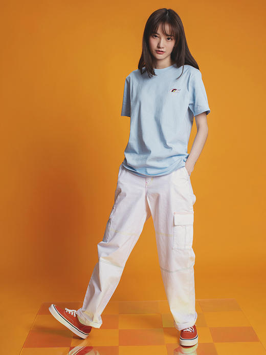 VANS蓝色奶蓝卡通图案独角兽情侣短袖潮流T恤VN0A54IMUUU1 商品图3