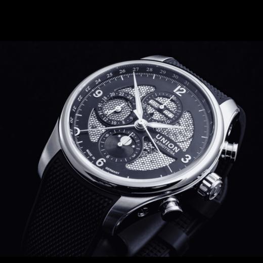 宇联（UNION GLASHÜTTE）德国手表 贝利士系列镂空月相计时码表 男士机械腕表 D009.425.17.057.00 商品图1