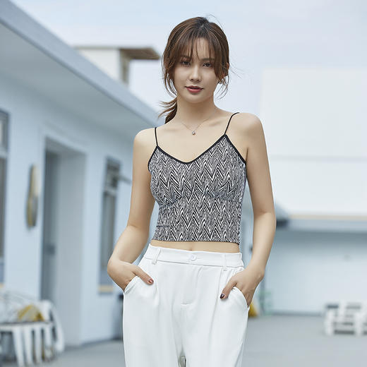 【第二件半价】千鸟格蚕丝吊带内衣 可外穿 可内搭 胸垫可拆卸 商品图9