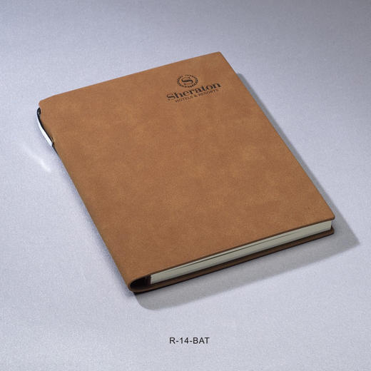 A5商务pu笔记本定制logo简约办公笔记本子带笔插羊巴皮仿皮记事本 商品图7