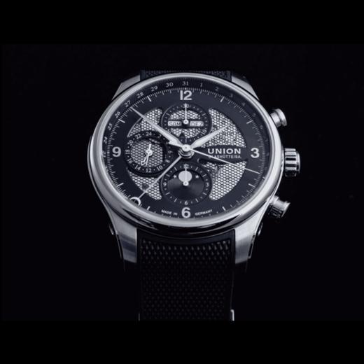 宇联（UNION GLASHÜTTE）德国手表 贝利士系列镂空月相计时码表 男士机械腕表 D009.425.17.057.00 商品图6