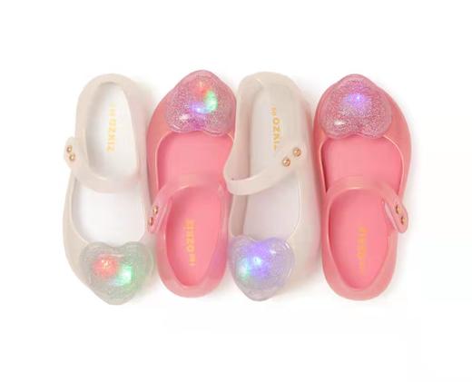 韩国ozikids 爱心LED果冻鞋 商品图2