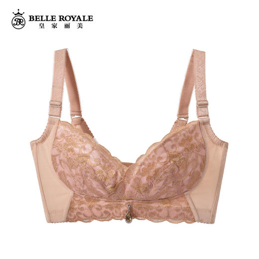 皇家丽美薄杯无钢圈收副乳聚拢调整型文胸W1517-1 商品图0