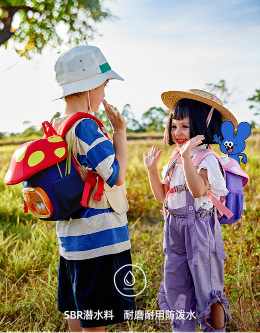 uek书包儿童幼儿园3-5岁可爱背包女孩男童小书包蘑菇包儿童双肩包 商品图1