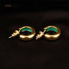 预售|PUVOS普沃斯新款 黄铜镀手工滴油时尚新款C形百搭简约ins风耳钉 .潮快闪[福利品] 商品缩略图5