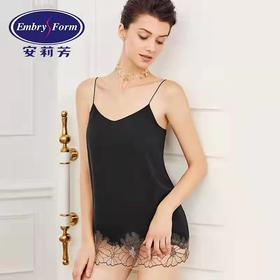 安莉芳女蕾丝刺绣带杯垫吊带背心免穿文胸家居睡衣EL00070