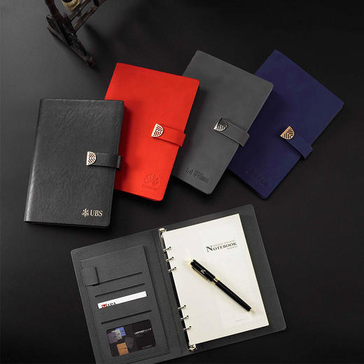 活页笔记本子软皮pu礼品广告镂空窗花搭扣古风a5笔记本可印logo 商品图1