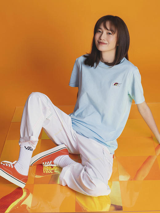 VANS蓝色奶蓝卡通图案独角兽情侣短袖潮流T恤VN0A54IMUUU1 商品图2