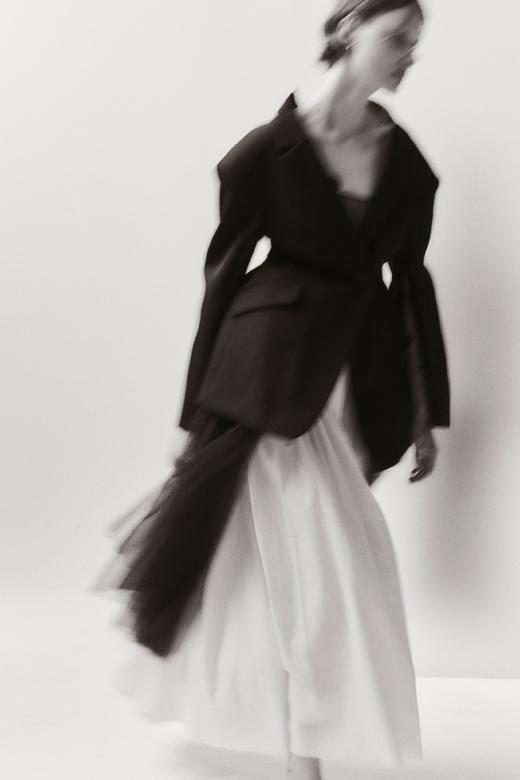 Ashlyn  黑白ODETTE拼色解构廓形夹克 商品图6