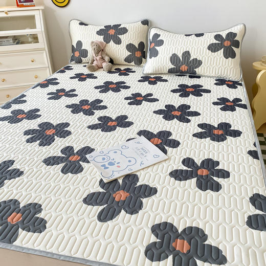 泰国乳胶凉席三件套印花夏季冰丝凉席可水洗折叠凉感空调软席批发 商品图8