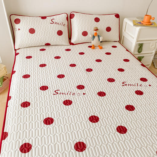 泰国乳胶凉席三件套印花夏季冰丝凉席可水洗折叠凉感空调软席批发 商品图1