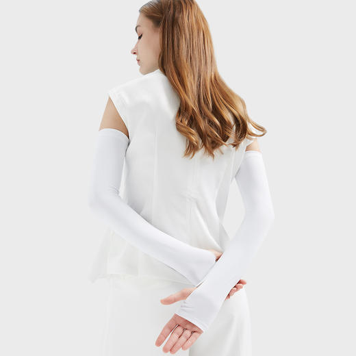 【轻薄防晒 色彩百搭】夏季防晒袖套女户外开车骑行防紫外长款遮阳透气护臂套冰丝袖HB16 商品图3