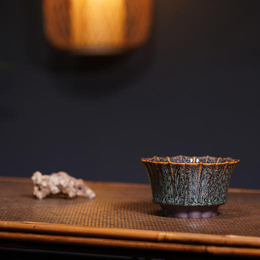 龙德堂陶艺 范泽锋烧 星月 天目盏《羽冠-大》 (库存请咨询客服) 商品图0