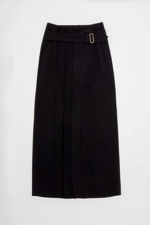 Ashlyn  黑色DEVIKA不对称百褶裙裤 商品图3