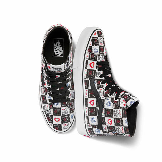 VANS黑白棋盘格贴图印花男女SK8-Hi帆布鞋VN0A4U16B0A 商品图3