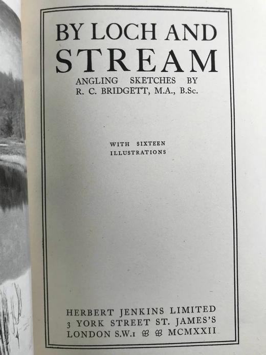 1922年 湖畔溪边：垂钓札记 16幅插图 布面精装 商品图3