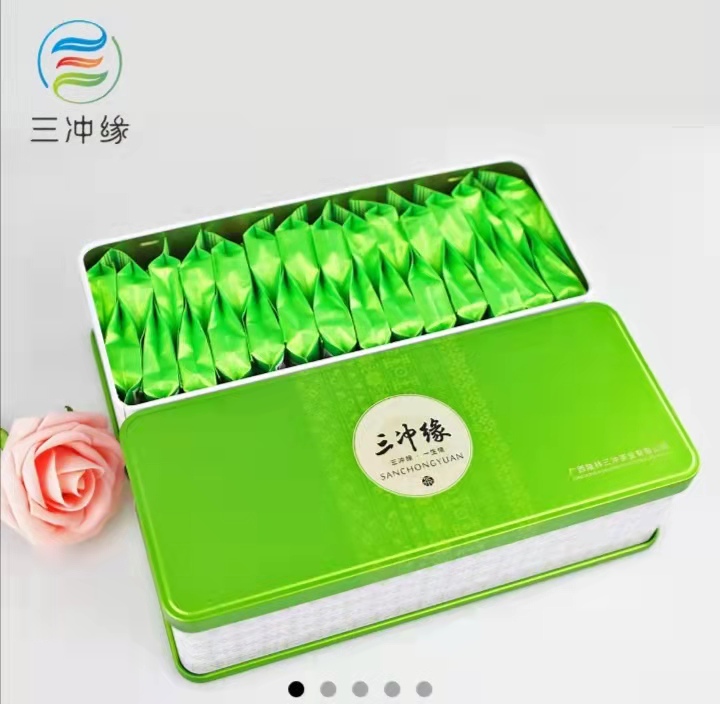 广西隆林—三冲缘雪芽绿茶小盒包装100g/盒