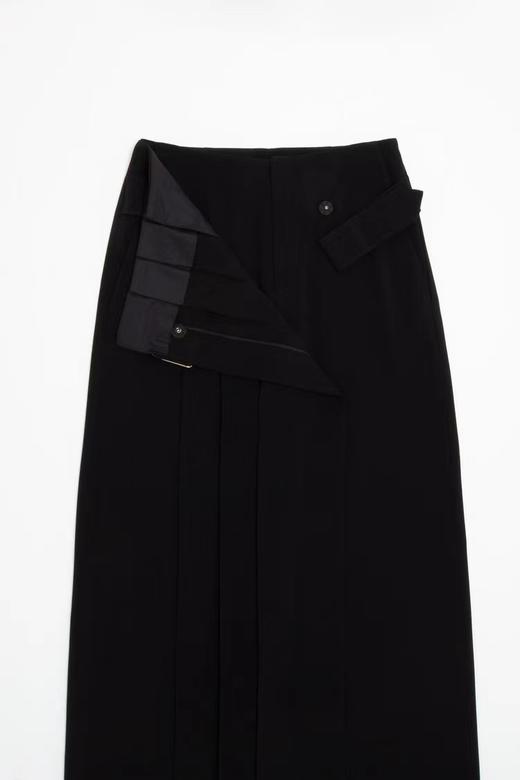 Ashlyn  黑色DEVIKA不对称百褶裙裤 商品图4