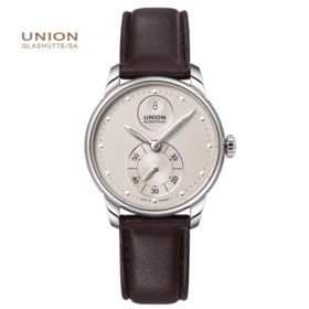 宇联（UNION GLASHÜTTE）德国手表 赛丽丝系列小牛皮女士小秒针自动机械腕表 D013.228.16.021.00