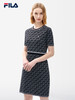 FILA斐乐女子连衣裙2022夏季新款时尚针优雅织满印连衣裙F11W221309F 商品缩略图2
