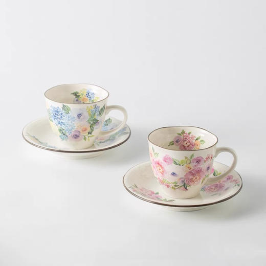 樱花季·日本进口咖啡杯ceramic 花音色茶杯浪漫樱花日式对杯 商品图2