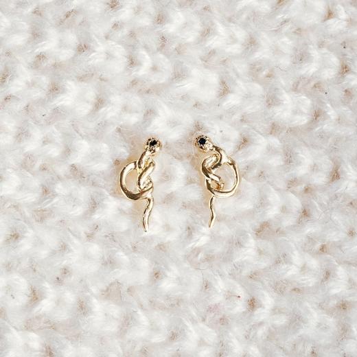 北京仓｜ Monsieur-Puces Illy-蓝宝石 蛇形 耳钉［法国设计师］ 商品图0